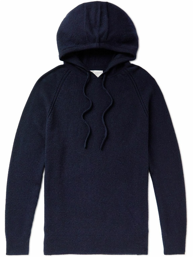 Photo: Johnstons of Elgin - Cashmere Hoodie - Blue
