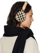 Burberry Beige Check Wool Earmuffs