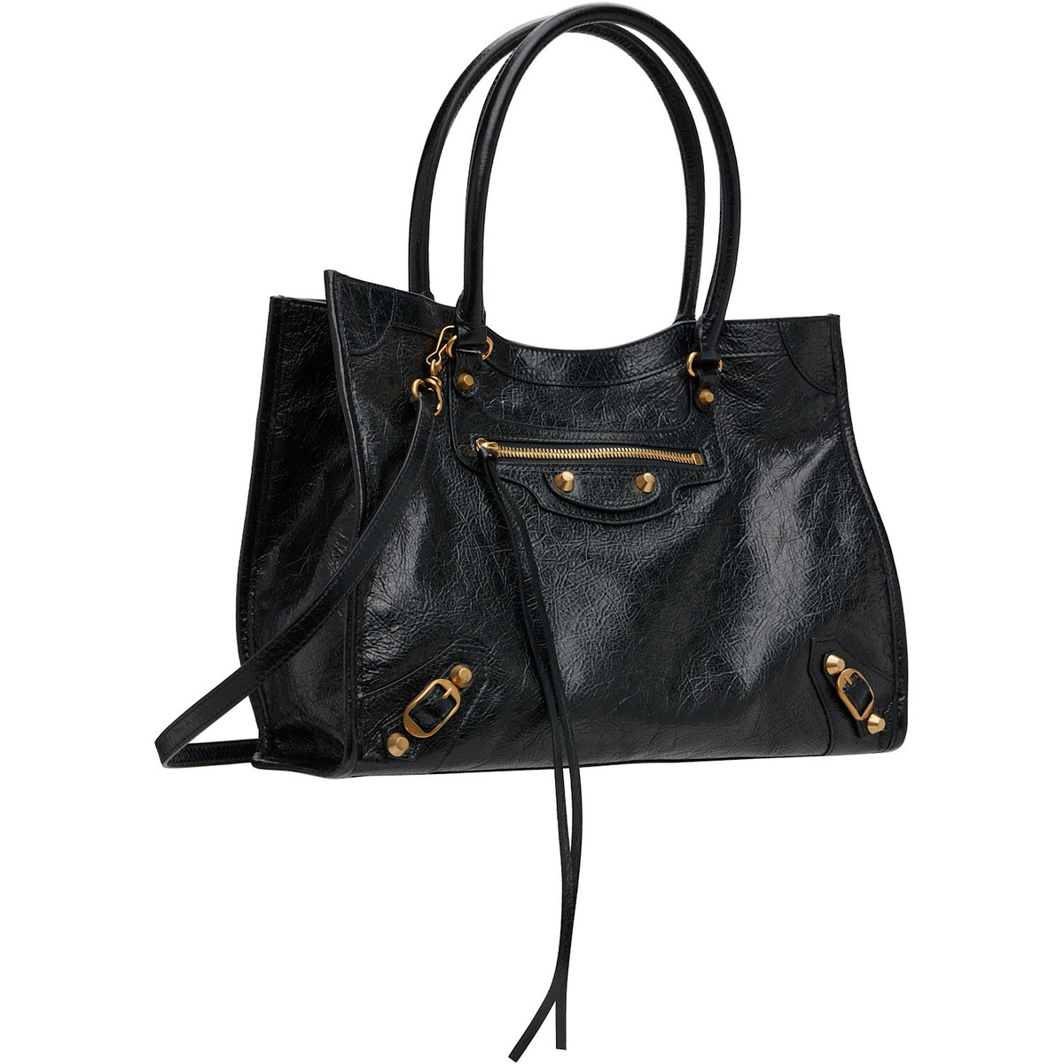 Balenciaga Black 'Le City' Arena Lamb S Tote