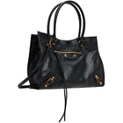 Balenciaga Black 'Le City' Arena Lamb S Tote
