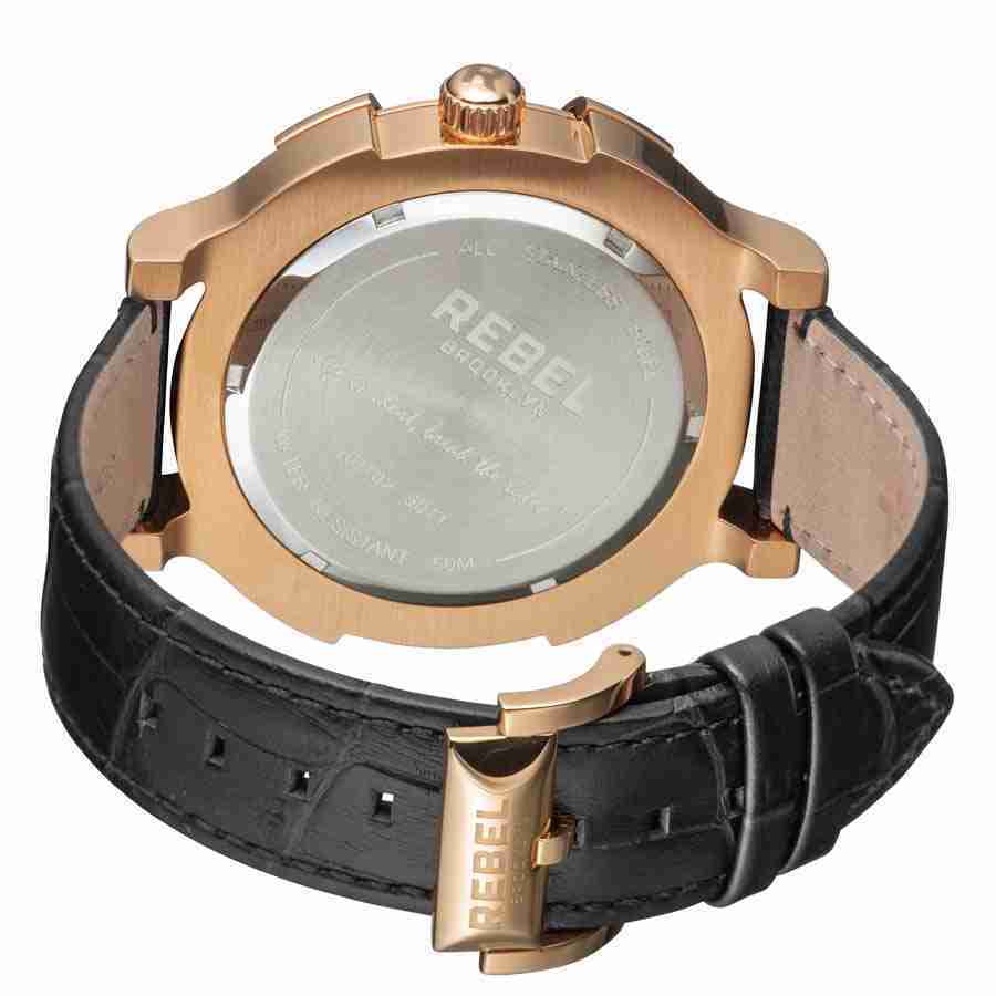 Rebel Brooklyn Bridge Black Dial Mens Watch RB102-8071