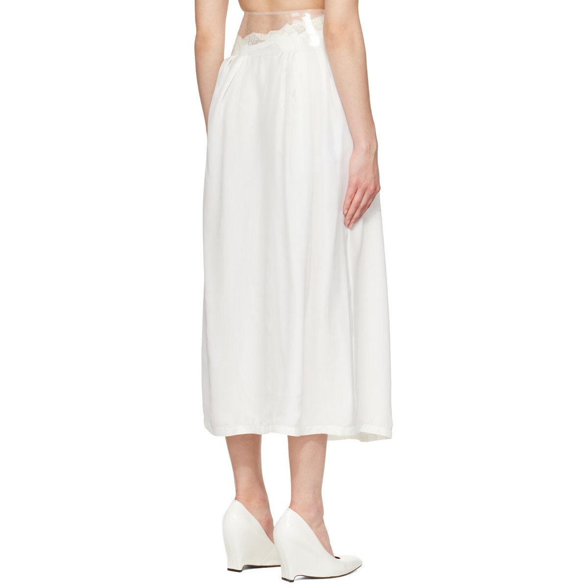 Maison Margiela Off-White Taped Midi Skirt