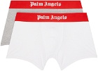 Palm Angels Two-Pack White & Gray Boxers