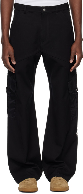 Photo: Casablanca Black Paneled Cargo Pants