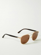 Cartier Eyewear - Aviator-Style Gold-Tone, Silver-Tone and Tortoiseshell Acetate Sunglasses