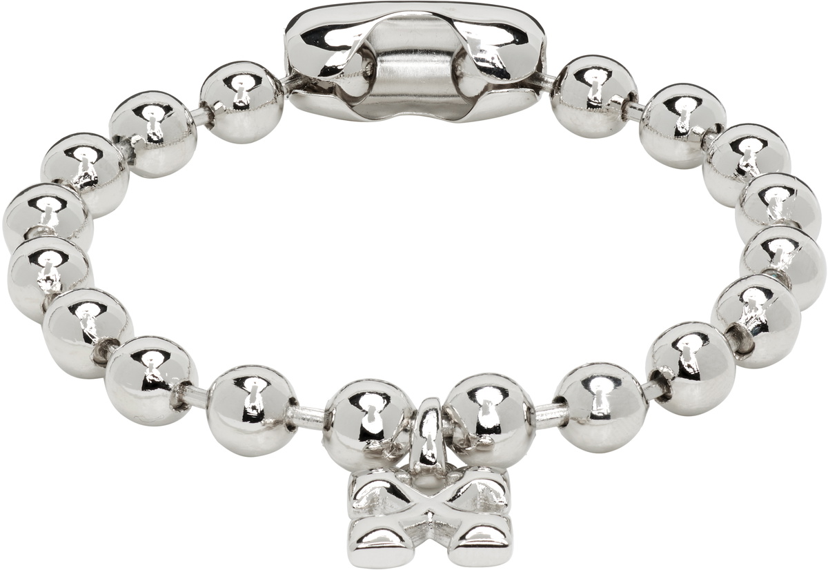 Off-White Arrow Ball Chain Bracelet