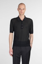 Helmut Lang Polo In Black Viscose