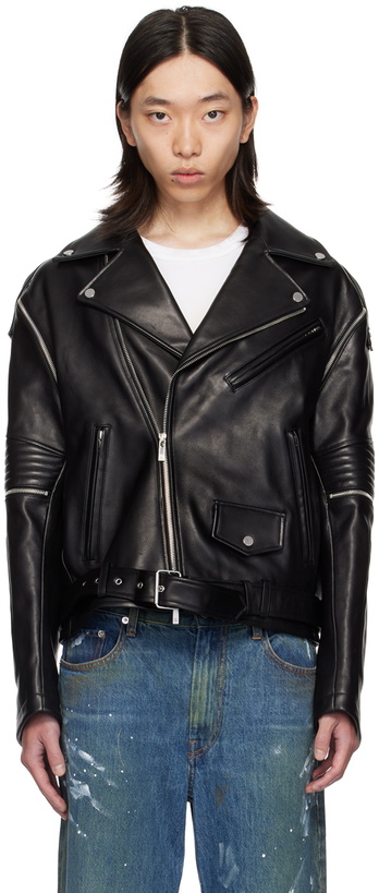 Photo: Helmut Lang Black Astro Leather Jacket