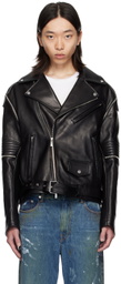 Helmut Lang Black Astro Leather Jacket