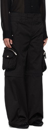 FFFPOSTALSERVICE Black Diffraction Convertible Cargo Pants