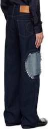 Edward Cuming Navy Circle Window Jeans
