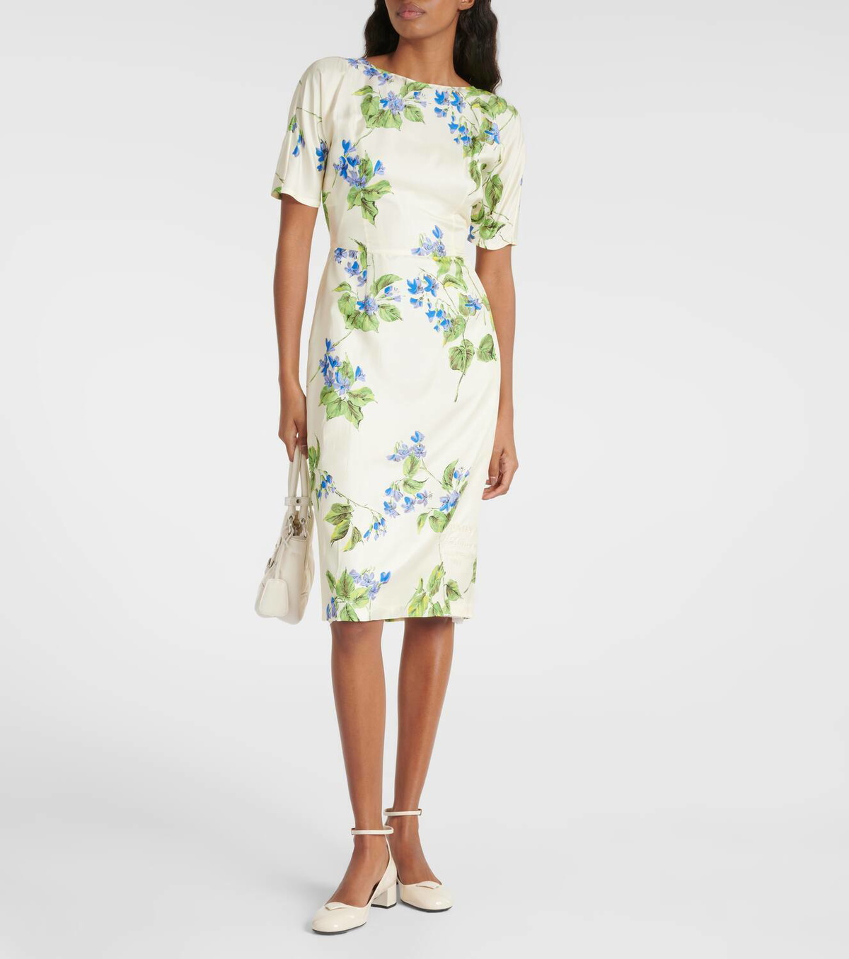Prada Silk-blend midi dress Prada Prada Silk-blend midi dress Prada