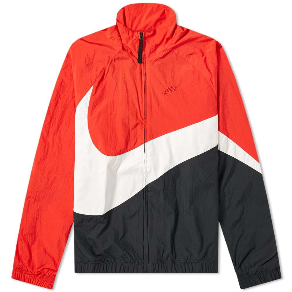 Nike white red shop and black windbreaker