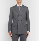Kingsman - Rocketman Grey Double-Breasted Wool-Flannel Suit Jacket - Gray