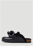 Shearling Chain Loafers in Black