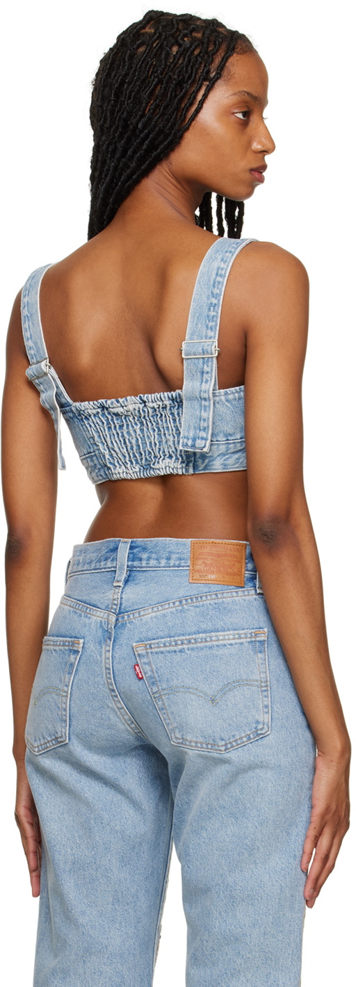 Joli Denim Crop Top - Light Wash