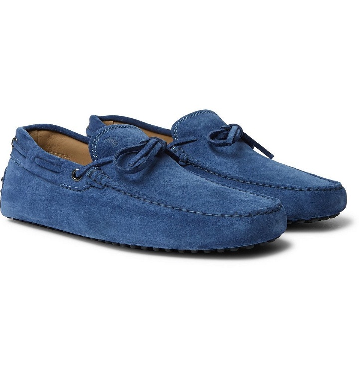 Photo: Tod's - Gommino Suede Driving Shoes - Men - Blue