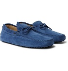 Tod's - Gommino Suede Driving Shoes - Men - Blue