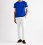 POLO RALPH LAUREN - Logo-Embroidered Cotton-Mesh T-Shirt - Blue
