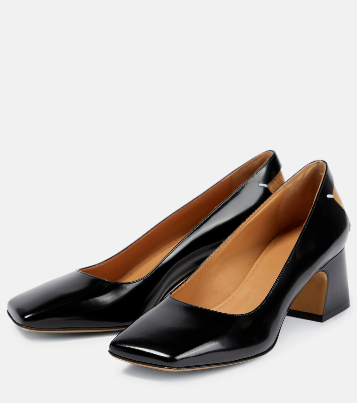 Maison Margiela - Polished leather court pumps Maison Margiela