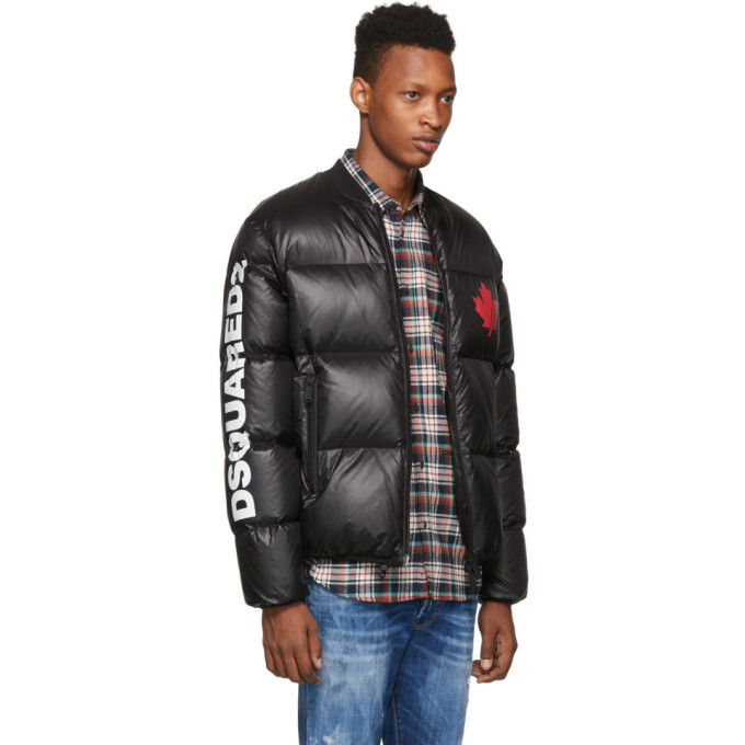 Dsquared2 Black Down Ripstop Sports Jacket Dsquared2