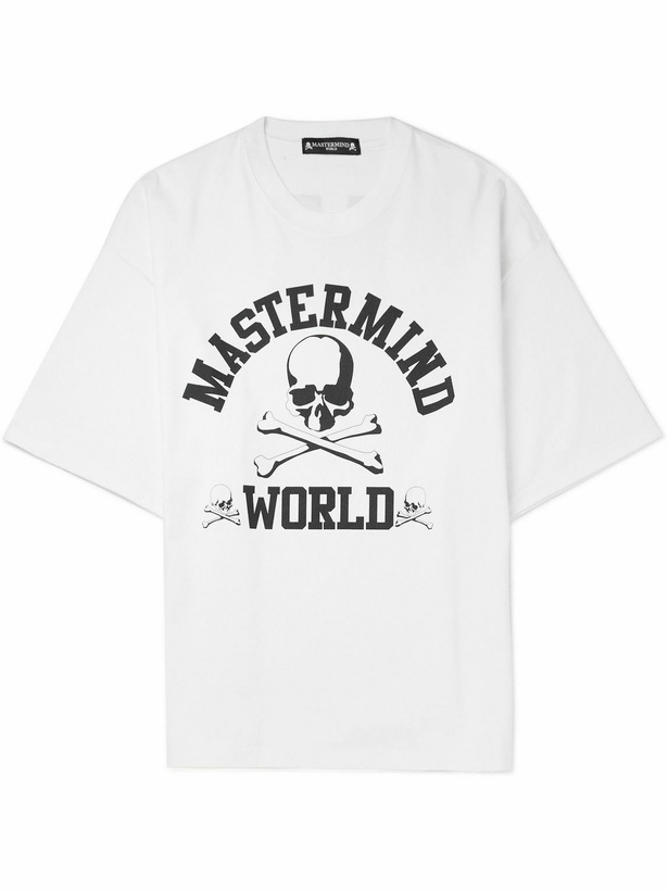 Photo: Mastermind World - Logo-Print Cotton-Jersey T-Shirt - White