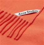 Acne Studios - Canada Narrow Fringed Wool Scarf - Orange