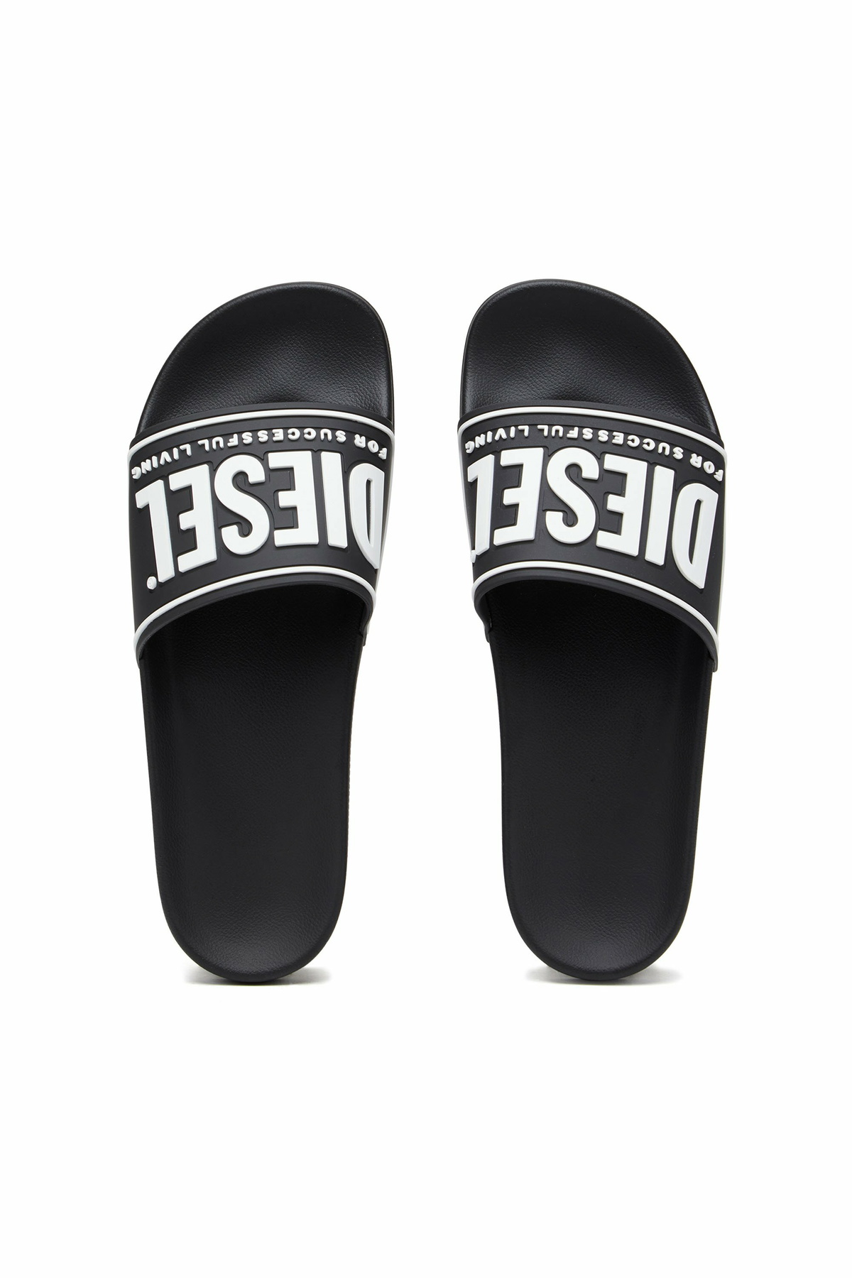Diesel Sa-Mayemi-Pool slides with 3D logo - Slides Mens in Black