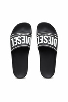 Diesel Sa-Mayemi-Pool slides with 3D logo - Slides Mens in Black
