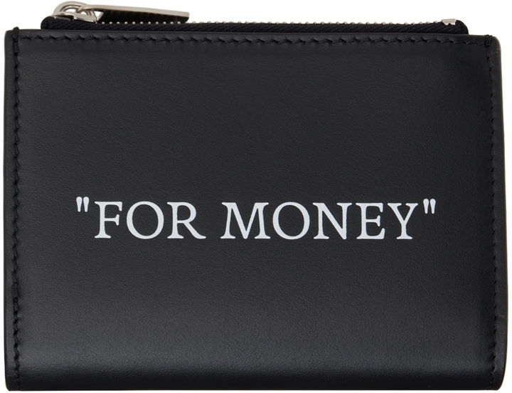 Photo: Off-White Black Quote Zipped Wallet
