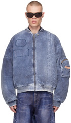 PDF Blue Rayan Bomber Jacket