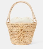 Ruslan Baginskiy Hay rattan-trimmed straw basket bag