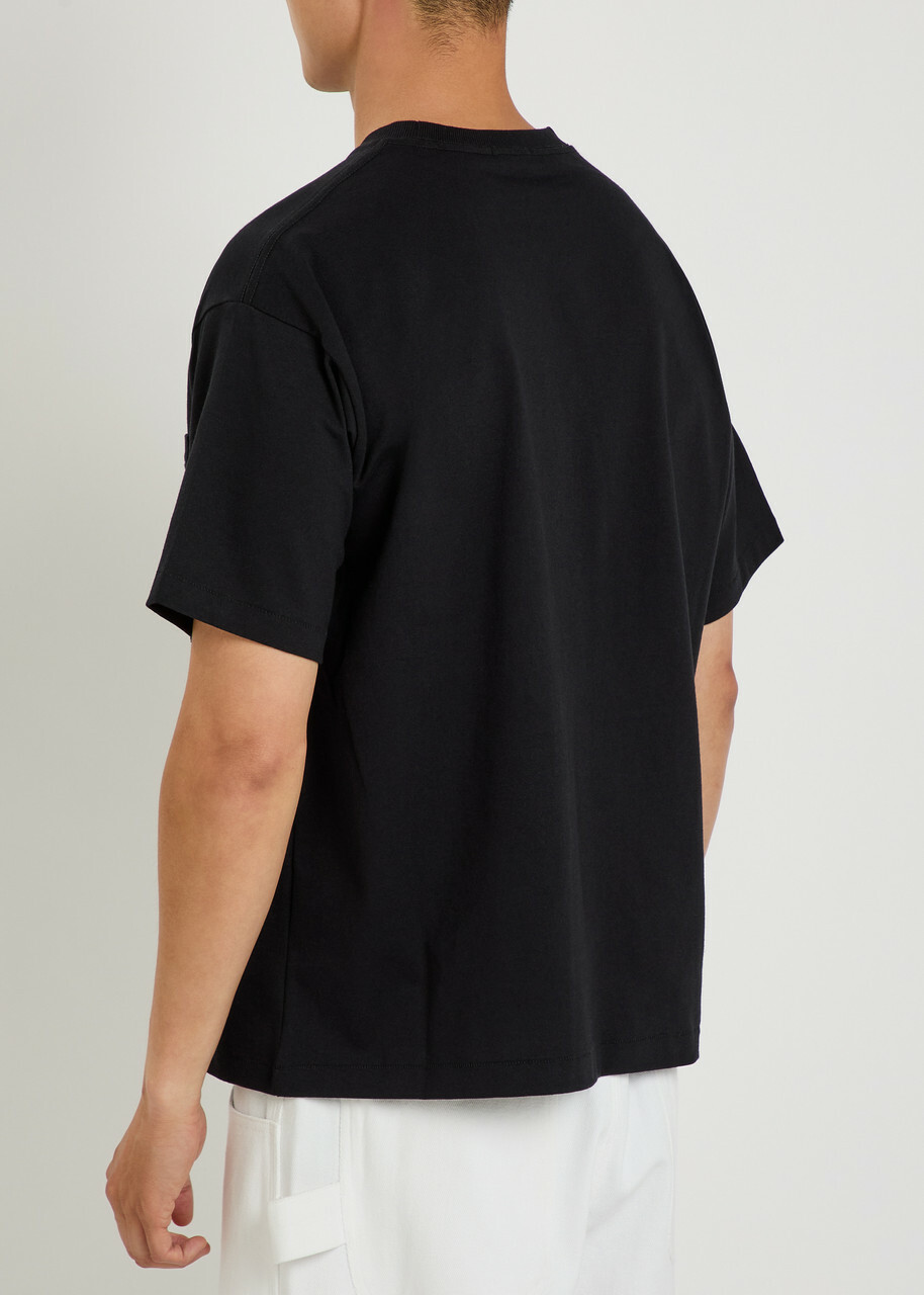 Bode Bullion Card Appliquéd Cotton T-shirt Black