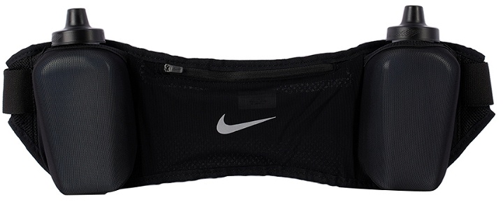 Photo: Nike Black Flex Stride Double Flask Belt, 24 oz