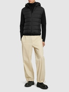 MONCLER Knitted Wool Blend Down Cardigan Jacket