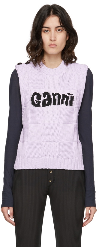 Photo: GANNI Checkerboard Knit Vest