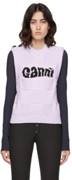 GANNI Checkerboard Knit Vest