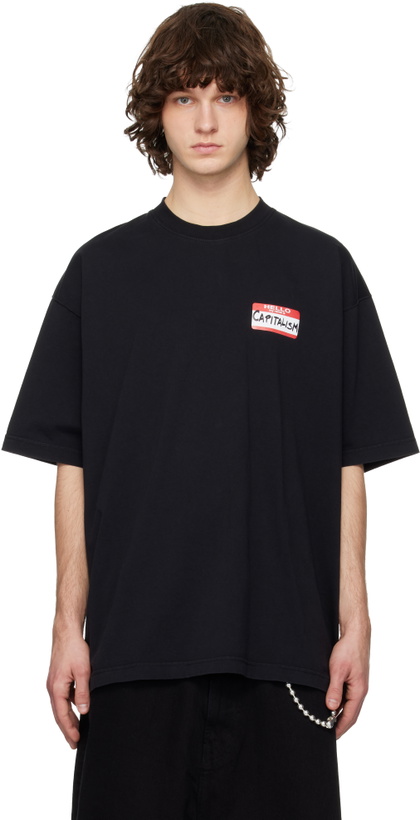 Photo: VETEMENTS Black Sticker T-shirt
