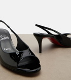 Christian Louboutin Miss Z patent leather slingback sandals