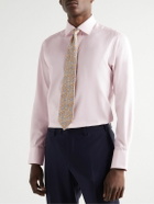 Emma Willis - Genio Slim-Fit Cutaway-Collar Cotton-Piqué Shirt - Pink