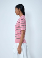 Miu Miu Striped Polo Shirt