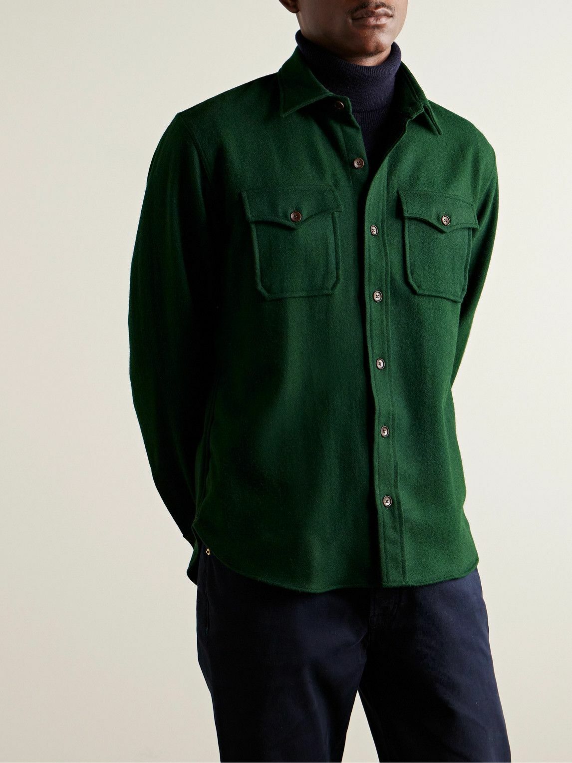 【S】Palace wool shirt jacket green 1704711118-