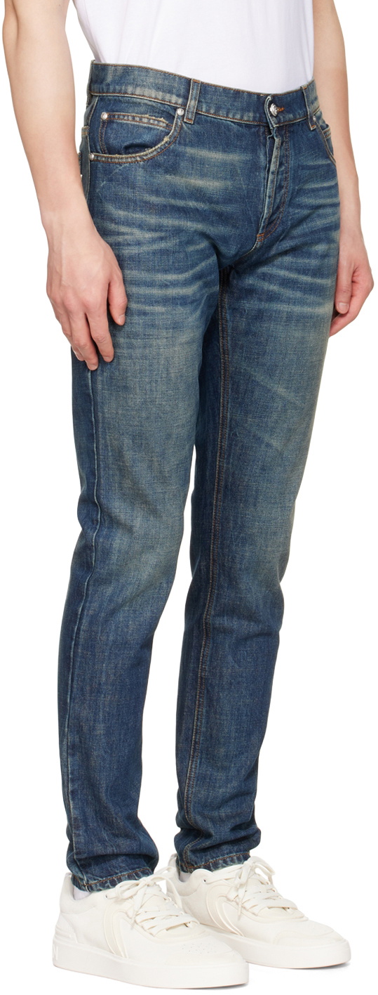 Balmain Blue Slim-Fit Jeans Balmain