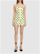 AREA - Polka Dot Cotton Strapless Mini Dress