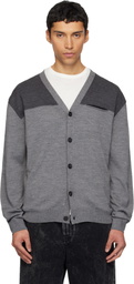 Lanvin Gray Bicolor Cardigan