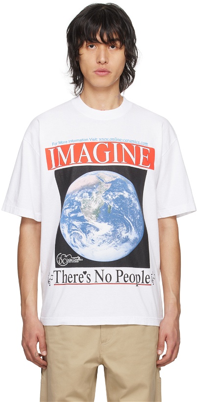 Photo: Online Ceramics White 'Imagine' T-Shirt