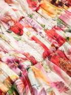 ZIMMERMANN - Floral Print Silk Blend Linen Short Dress