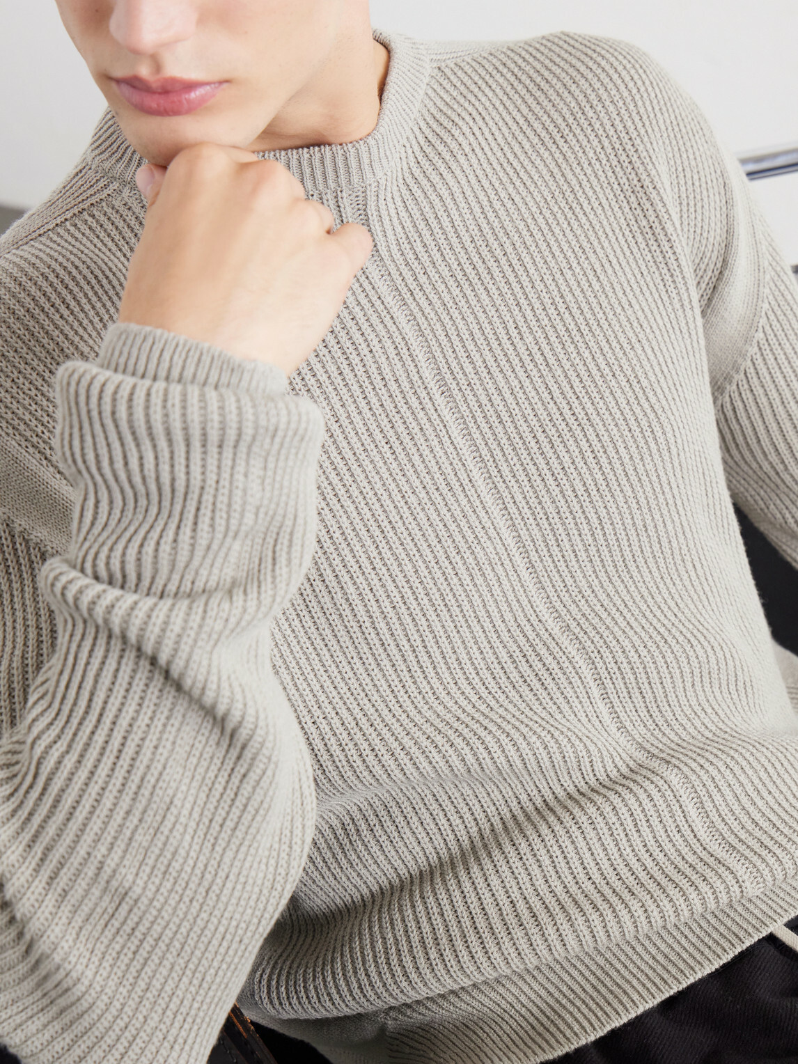 Rick Owens - Fisherman Virgin Wool Sweater - Gray
