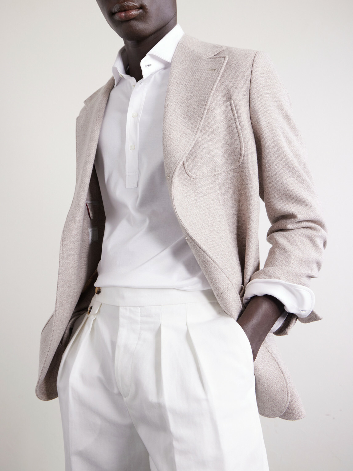 Brunello Cucinelli - Cotton Polo Shirt - White