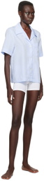 CDLP Blue Short Sleeve Pyjama Shirt